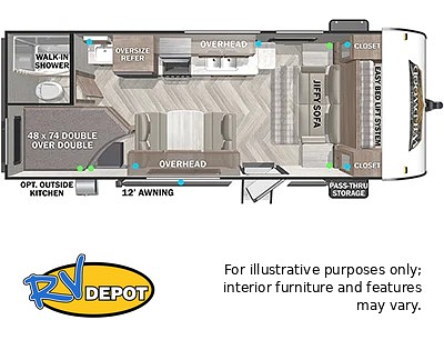 2022 FOREST RIVER WILDWOOD 19DBXL