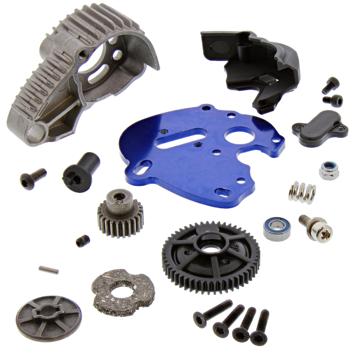 Traxxas 1/16 ERevo * 50T SPUR 23T PINION GEARS, SLIPPER, MOTOR PLATE