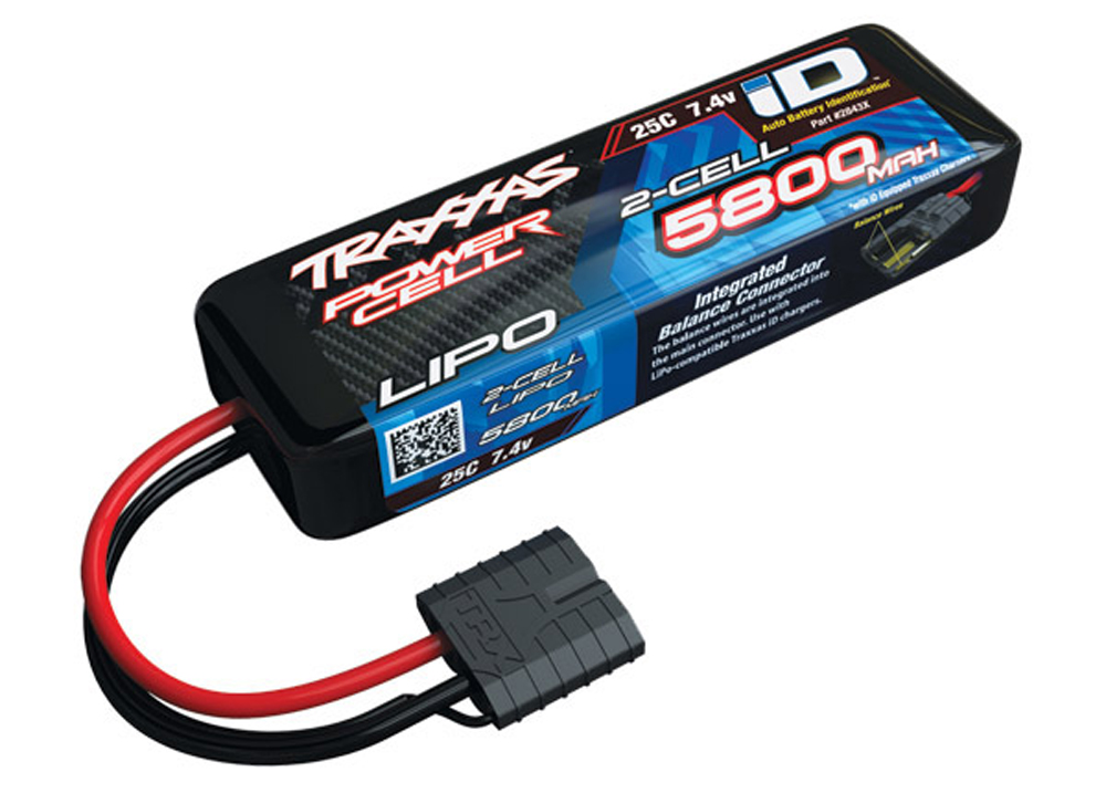 Traxxas 1/10 Rustler 2WD XL5 HD * Power Cell 2S Lipo Battery, 25C