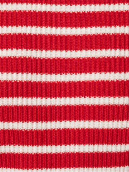 Crew-neck sweater in ribbed wool with stripes ASPESI | 3353396521305