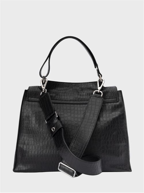 Sveva Medium shoulder bag in croco print nappa ORCIANI | BT2006CCNNER