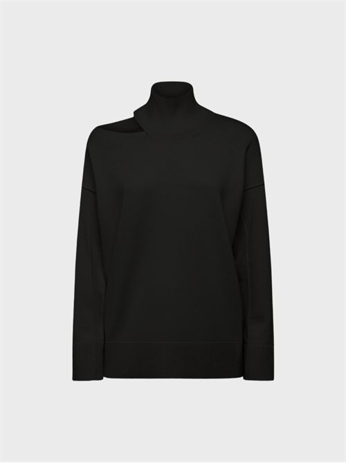 Maglia collo alto con apertura laterale in lana geelong extrafine ALPHA STUDIO | AD4171H2002