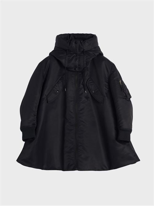 Water-repellent recycled technical satin bomber with removable hood ASPESI | 5N04D53610241