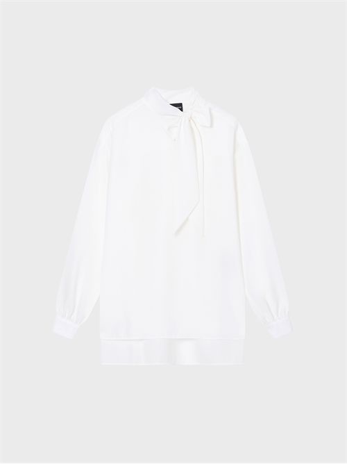 Flowy crepe blouse with scarf collar EMPORIO ARMANI | EW001953AF12696U0606