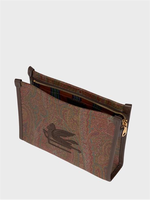 Paisley jacquard pouch with embroidered Pegaso logo ETRO | WP2C0007AA027M0019