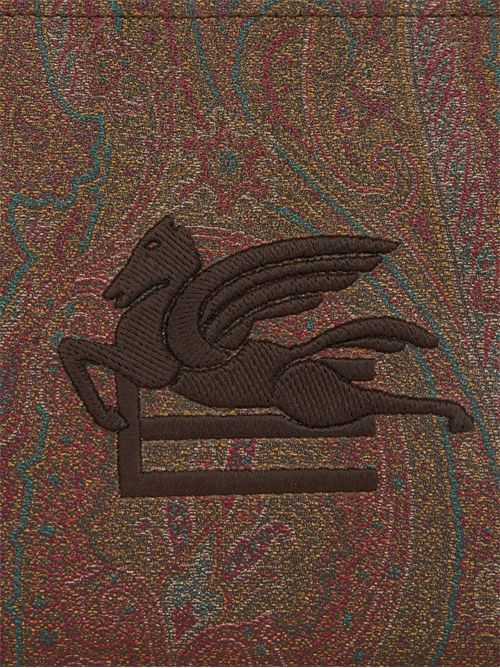 Paisley jacquard pouch with embroidered Pegaso logo ETRO | WP2C0007AA027M0019
