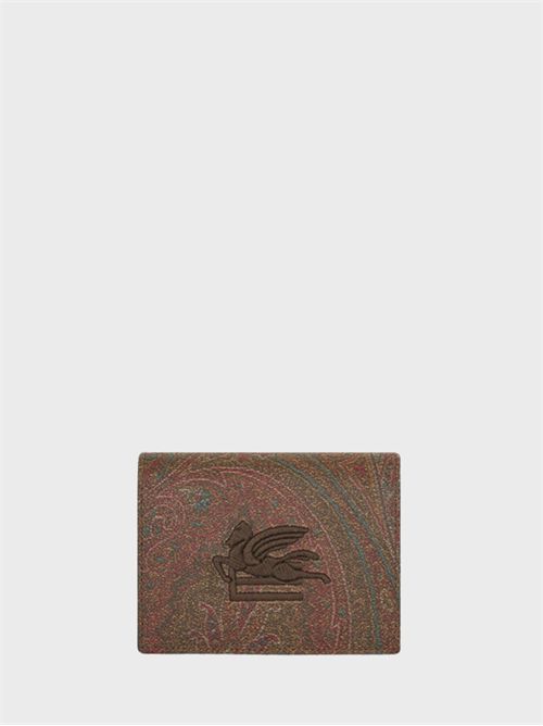 Portafoglio in tessuto Paisley jacquard con logo ricamato ETRO | WP2D0008AA001M0019