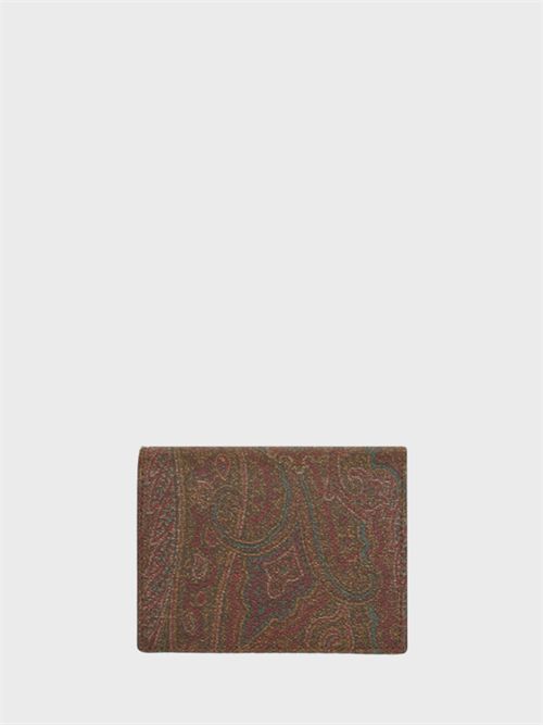 Portafoglio in tessuto Paisley jacquard con logo ricamato ETRO | WP2D0008AA001M0019