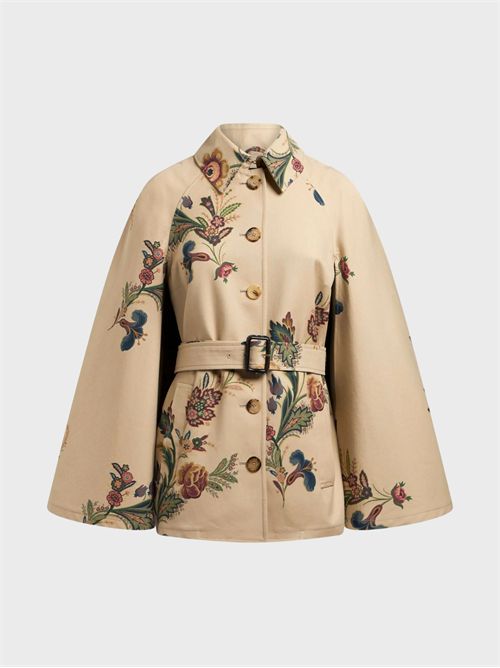 Short double cotton trench with floral print ETRO | WRBD002499SA5M9X0804