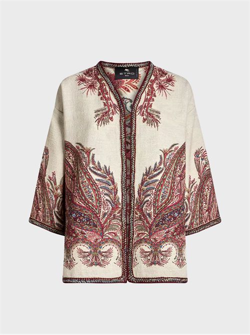 Short bouclé kesa with placed floral Paisley ETRO | WRCA0024AV746X0801