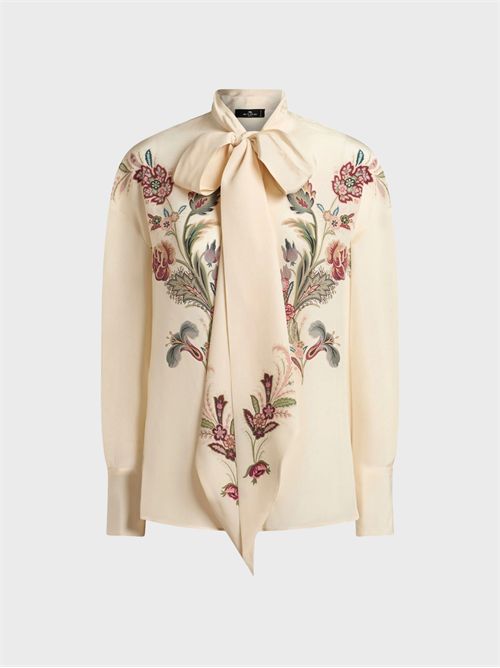 Blusa in seta crêpe de Chine con foulard integrato ETRO | WRIA007799SP1G6X0804