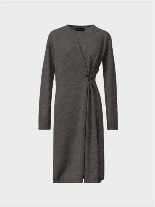 Abito in filato platinum con drappeggio e dettaglio piercing FABIANA FILIPPI | ABD215F141L5178185