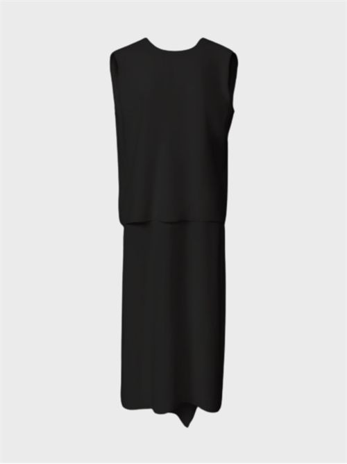 Abito lungo in enver satin effetto foulard FABIANA FILIPPI | ABD225F624L661825