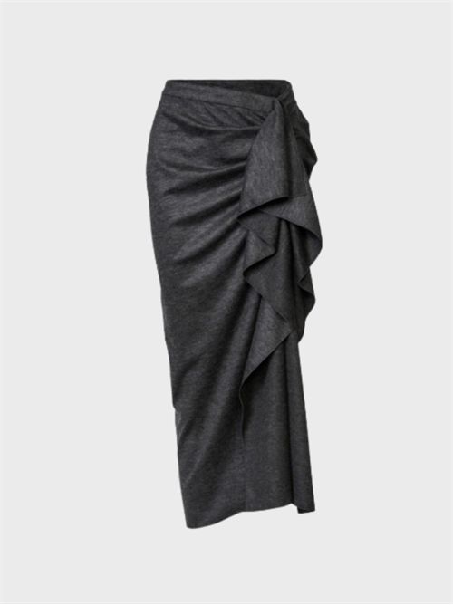 Gonna midi drappeggiata in jersey di lana FABIANA FILIPPI | GND225F801D9108070
