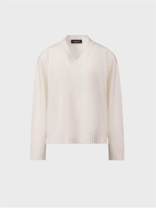 Oversized sweater in Platinum yarn with diamond-thread detail FABIANA FILIPPI | MAD215F015L51725