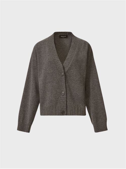 Cardigan boxy in filato platinum con dettaglio filo diamante FABIANA FILIPPI | MAD215F024L5178185