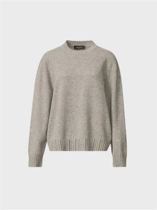 Over crewneck sweater in platinum yarn with diamond thread detail FABIANA FILIPPI | MAD215F028L5178132