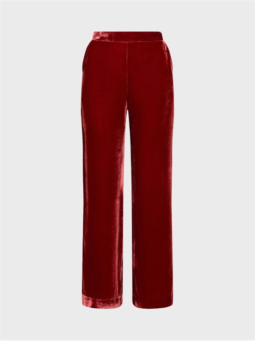 Fluid Velvet Straight-Leg Trousers MALIPARMI | JH75796102630017