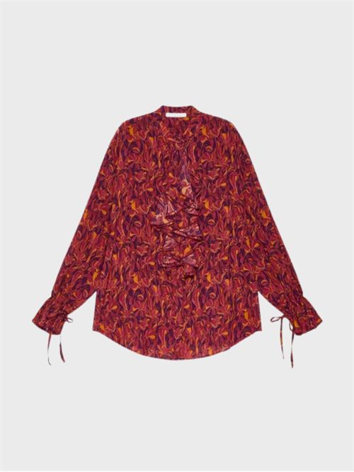Camicia in viscosa stampata con volants MALIPARMI | JM556250653A3359