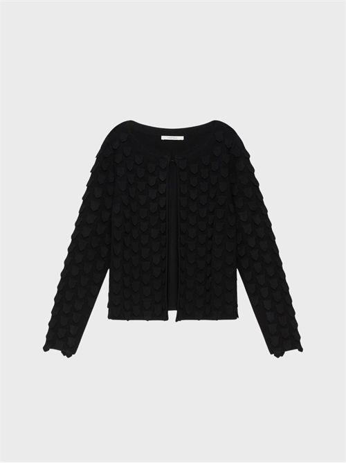 Cardigan in viscosa con motivo tridimensionale MALIPARMI | JN37017820520000