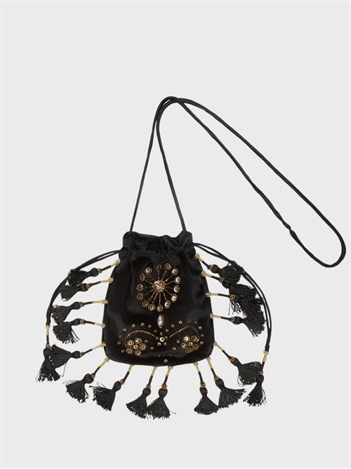 Pochette in velluto liscio con dettagli preziosi MALIPARMI | OP00956103920000