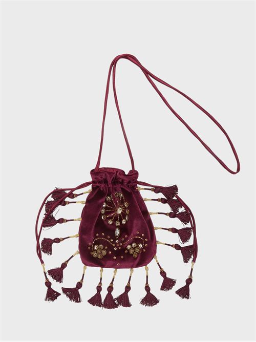 Pochette in velluto liscio con dettagli preziosi MALIPARMI | OP00956103950022