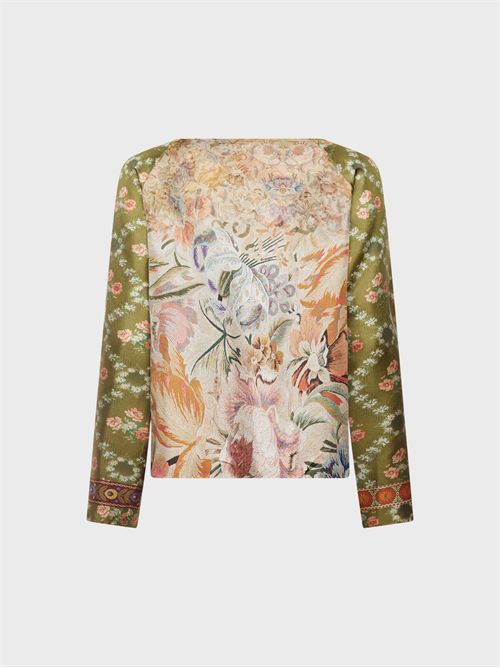 Long-sleeved silk shirt with artistic print PIERRE-LOUIS MASCIA | CML10061516213