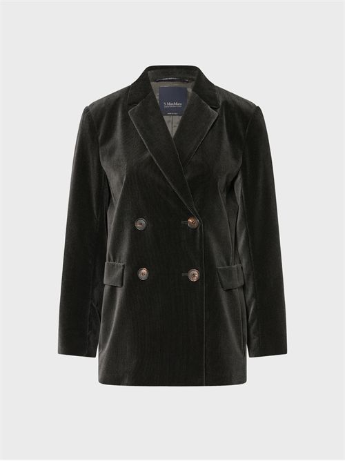 Giacca doppiopetto in velluto di cotone a coste S' MAX MARA | 2529046143600001
