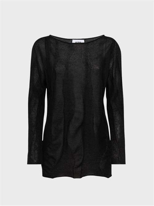 Wet Layers Ribbed Knit with Abstract Texture ALPHA STUDIO | AD2073C2002