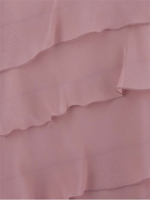 Abito lungo in chiffon di seta con balze e rouches ANTONELLI FIRENZE | Q6925261573