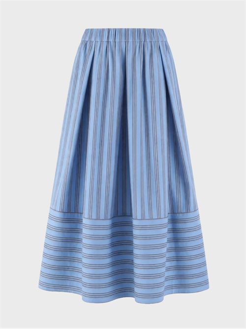 Gonna midi a righe in cotone con elastico in vita ANTONELLI FIRENZE | Q9896693B751