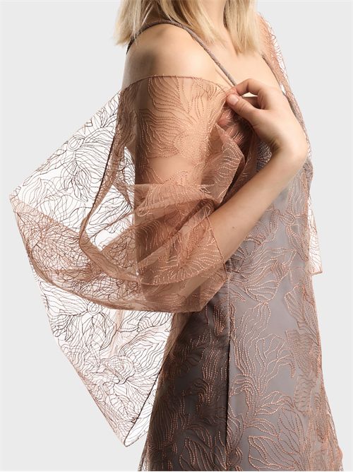 tulle ricamo fiore lurex EMPORIO ARMANI | EW004573AF25409F3022