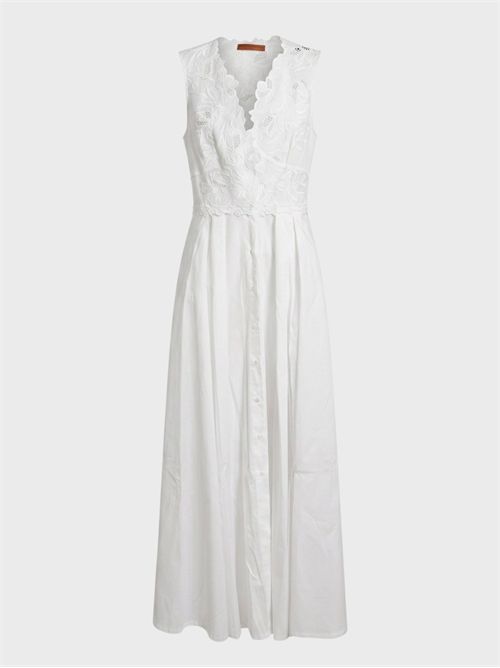 Long dress with floral lace bodice ERMANNO SCERVINO | D484Q301QDV10601