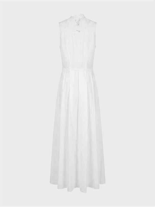 Long dress with floral lace bodice ERMANNO SCERVINO | D484Q301QDV10601