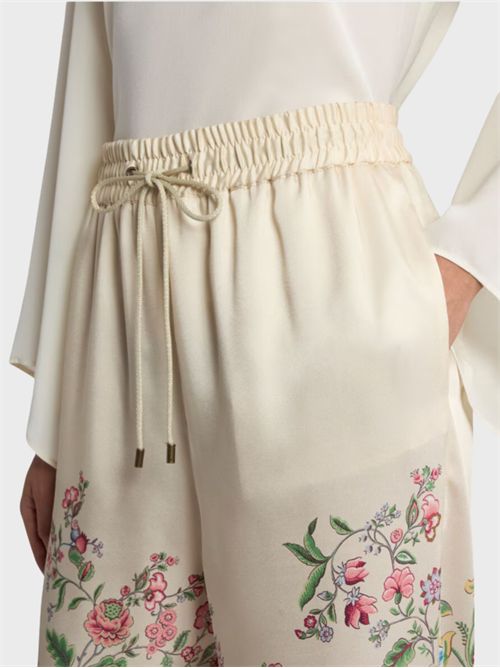 Fluid twill trousers with multicolour floral print ETRO | WREA007299SPSI6X0802