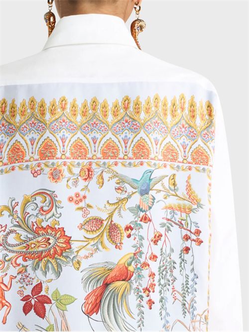 Camicia in popeline di cotone con inserto in seta ETRO | WRIA0034AKG74X0882