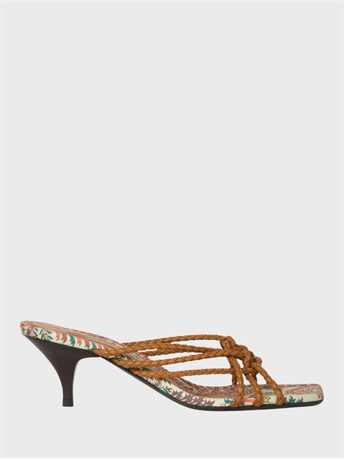 Kitten heel sandals with braided leather straps ETRO | WS4F0037AP446M0448