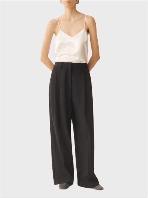 Wide trousers in fluid techno tailoring with pleats FABIANA FILIPPI | PAD266F367L7645146