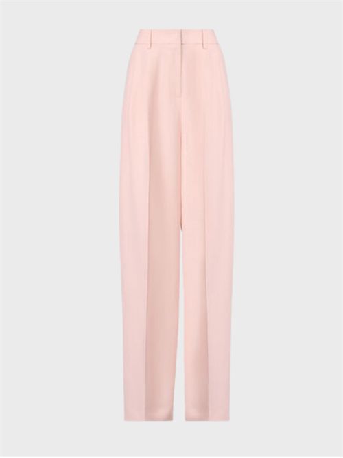 Wide linen and viscose twill trousers with pleats and diamond thread FABIANA FILIPPI | PAD276F367M1502202