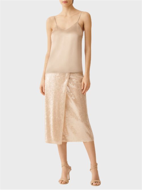 Liquid satin lingerie top with tulle and diamond thread trim FABIANA FILIPPI | TPD266F281L9090157