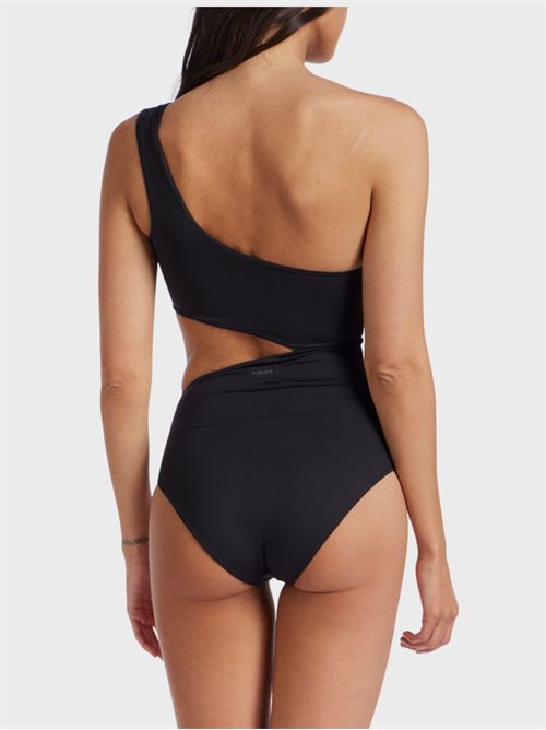 One-shoulder one-piece swimsuit with cut-out and macramé ring FISICO | FC23M0F0009