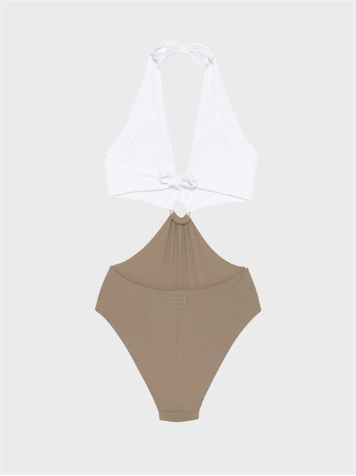 Bicolor microfiber trikini with gold ring FISICO | FC45BMF0143