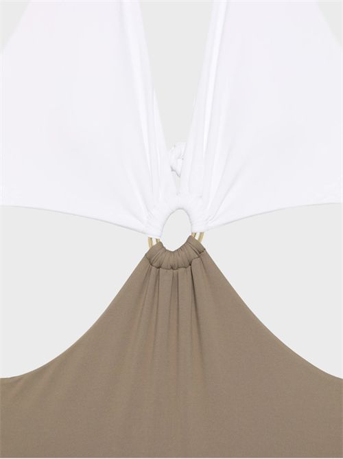 Bicolor microfiber trikini with gold ring FISICO | FC45BMF0143