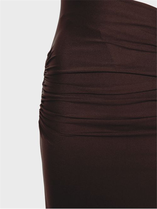 One-shoulder long dress with ring detail and cut-out FISICO | FV29M0F0406