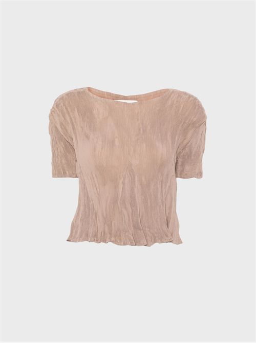 wavy crop top GONGDID DESIGN | GD172BEIGE