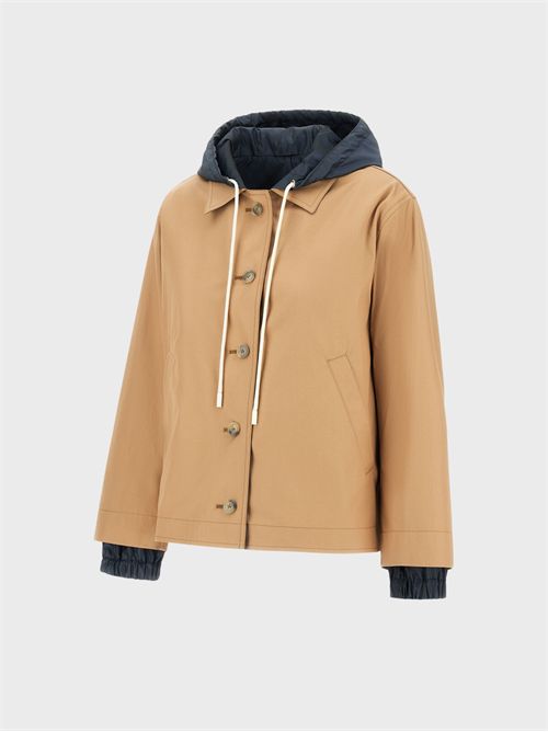 Giacca reversibile in gabardina di cotone con cappuccio HERNO | GC000547D132382192