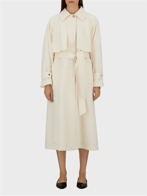 Double-breasted polyester trench coat with belt HERNO | IM000196D127891200