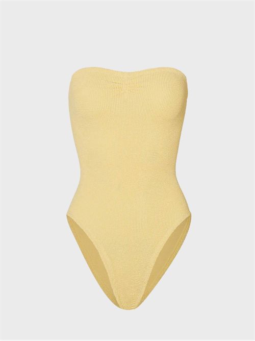 Brooke strapless swimsuit with ruched sweetheart neckline HUNZA G | BROOKE17