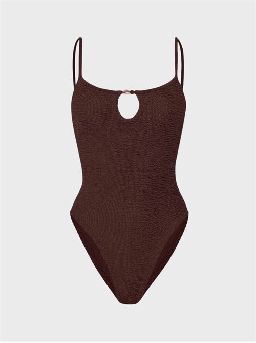 Costume intero Mia con scollo a scoop e dettaglio cut-out con perline HUNZA G | MIA24