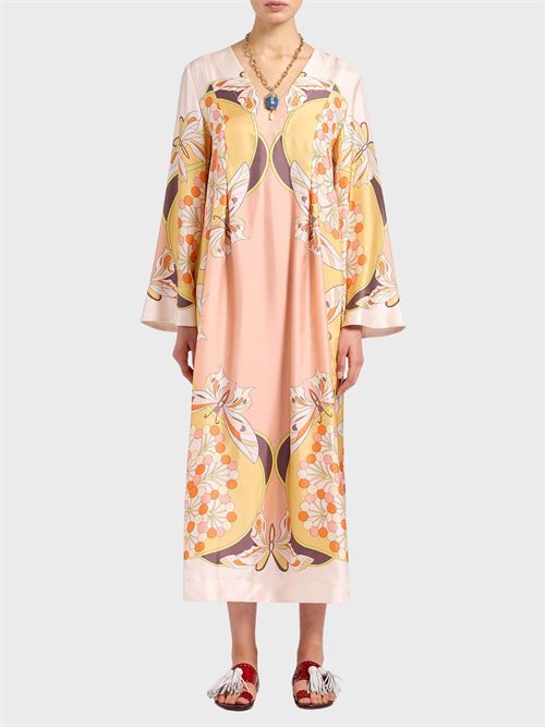 Reversible silk twill dress with print LA DOUBLE J | DRE1022SIL029FLO08PI02